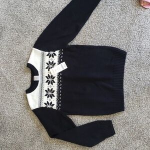 Gymboree black winter sweater girl 7-8
